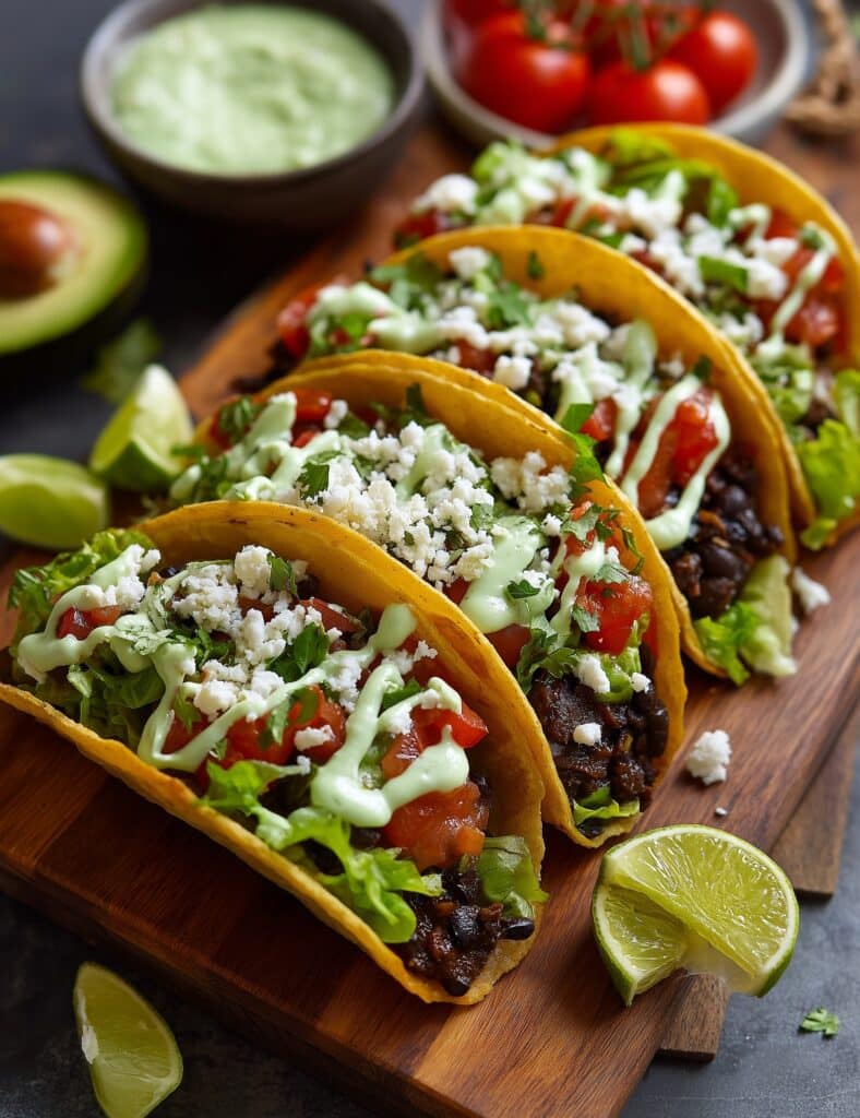 Crispy Sheet Pan Black Bean Tacos (Vegetarian) Recipe