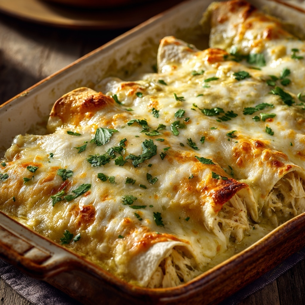 20-Minute Green Chile Chicken Enchiladas Recipe