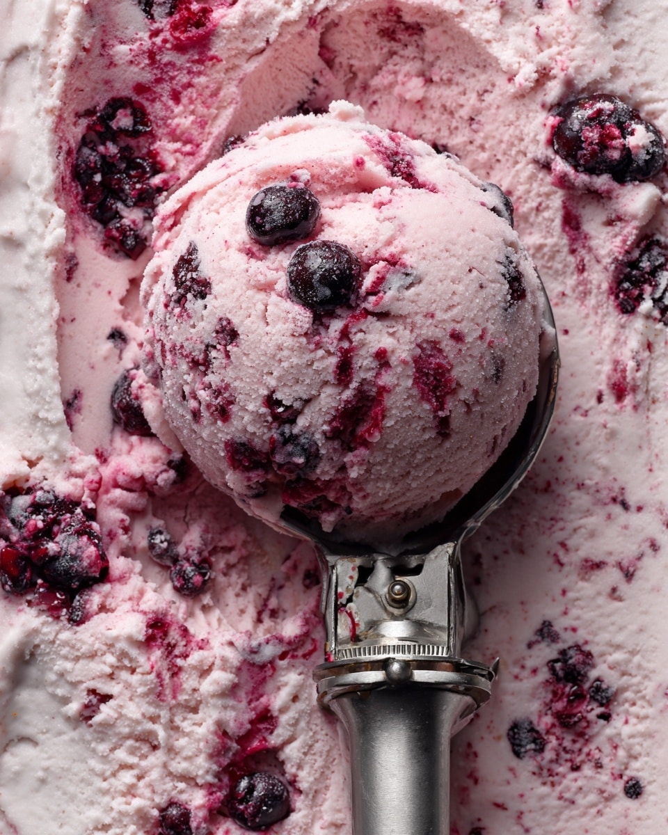 No-Churn Mulberry Ice Cream Recipe - Recipe Image