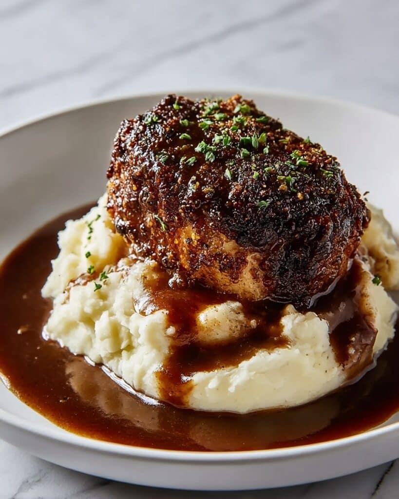 Garlic Herb Chicken with Balsamic Glaze and Mashed Potatoes Recipe
