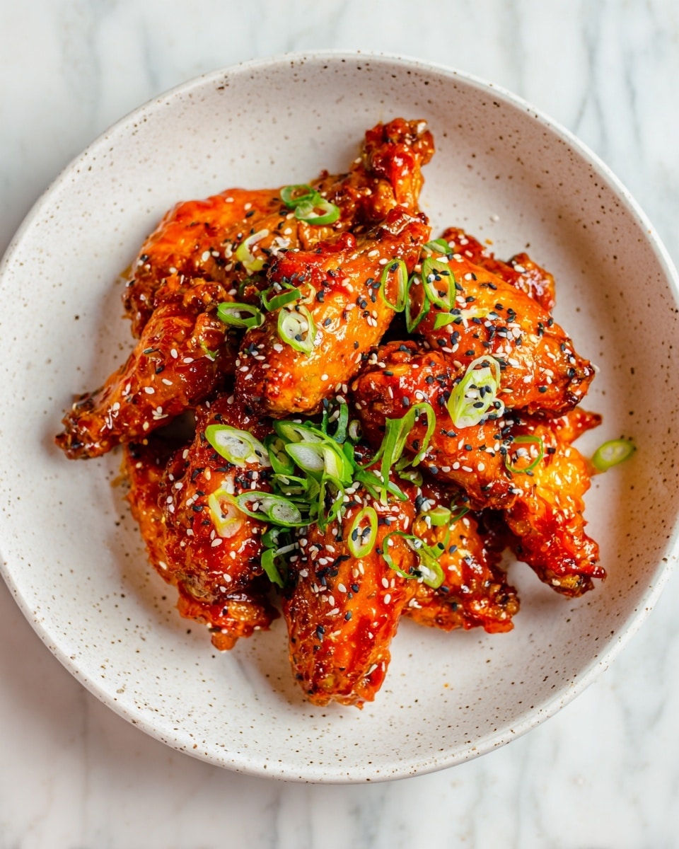 Korean Fried Chicken with Gochujang-Honey Glaze Recipe - Recipe Image