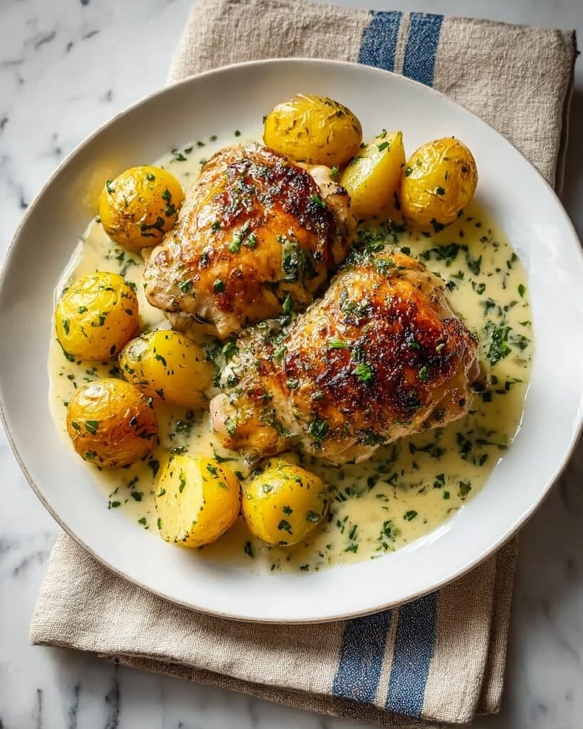Garlic Parmesan Chicken and Potatoes Recipe