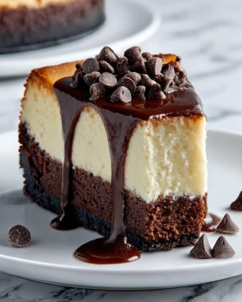 Fudgy Brownie Bottom Cheesecake Recipe