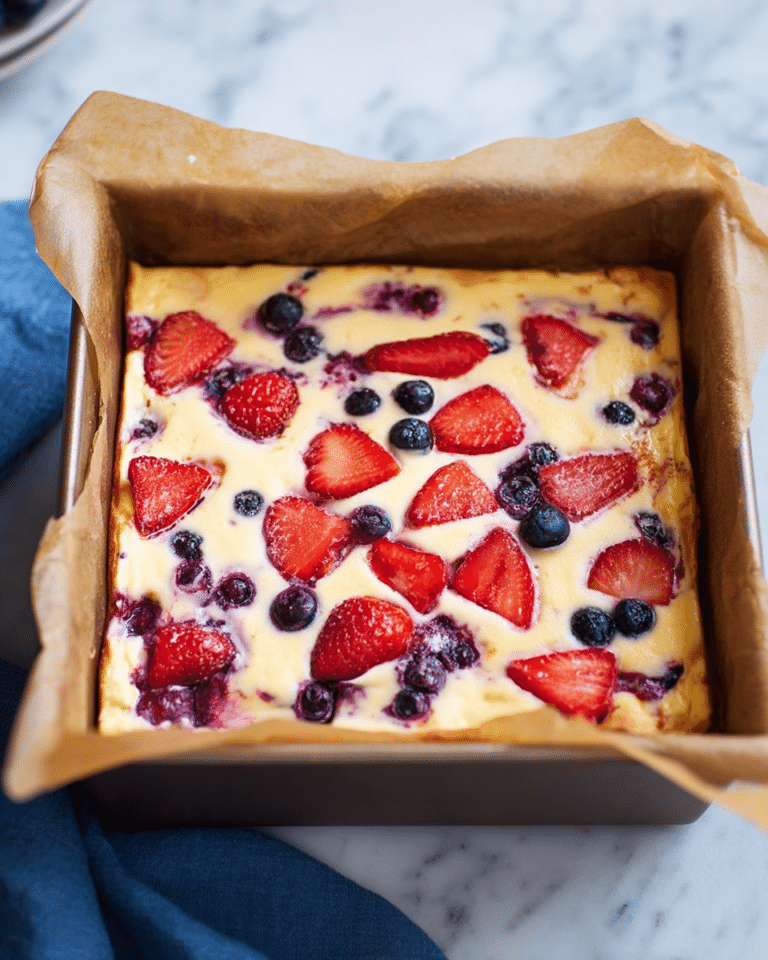 Baked Yogurt with Berry Topping Recipe