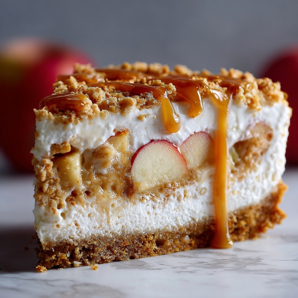 Salted Caramel Apple Pie Cheesecake Recipe - Recipe Image