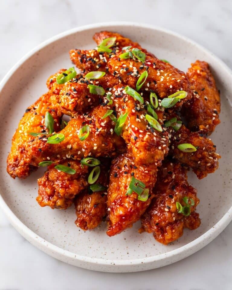 Korean Fried Chicken with Gochujang-Honey Glaze Recipe