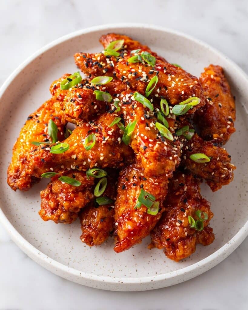 Korean Fried Chicken with Gochujang-Honey Glaze Recipe
