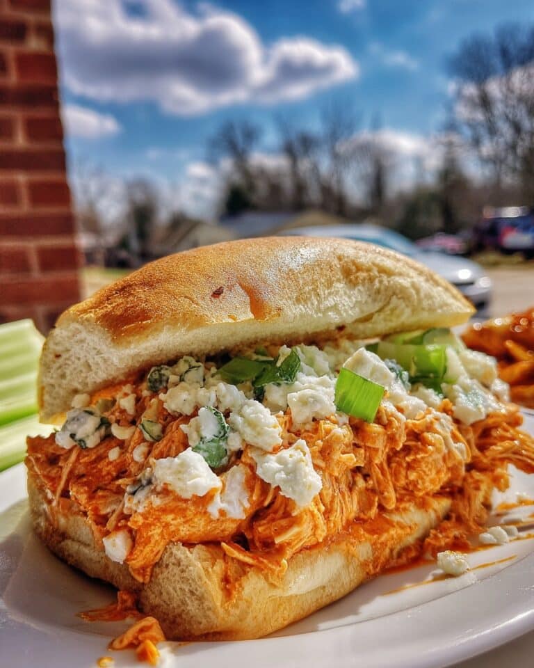 Crispy Buffalo Chicken Sandwich with Ranch Slaw Recipe