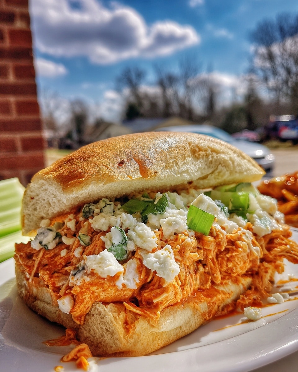Crispy Buffalo Chicken Sandwich with Ranch Slaw Recipe - Recipe Image