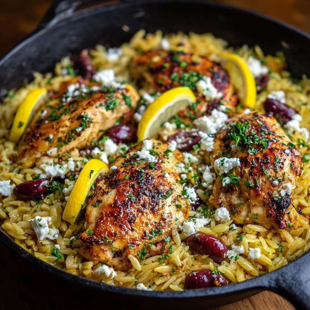 Lemon-Feta Chicken and Orzo Recipe - Recipe Image