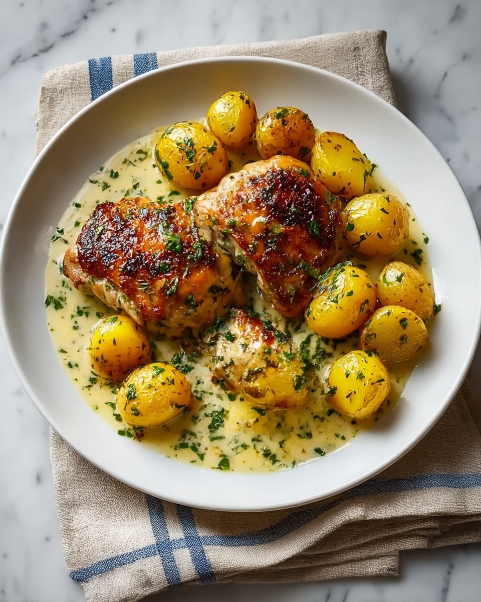 Garlic Parmesan Chicken and Potatoes Recipe - Recipe Image
