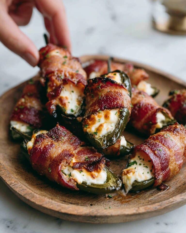Crispy Air Fryer Bacon-Wrapped Jalapeno Poppers Recipe