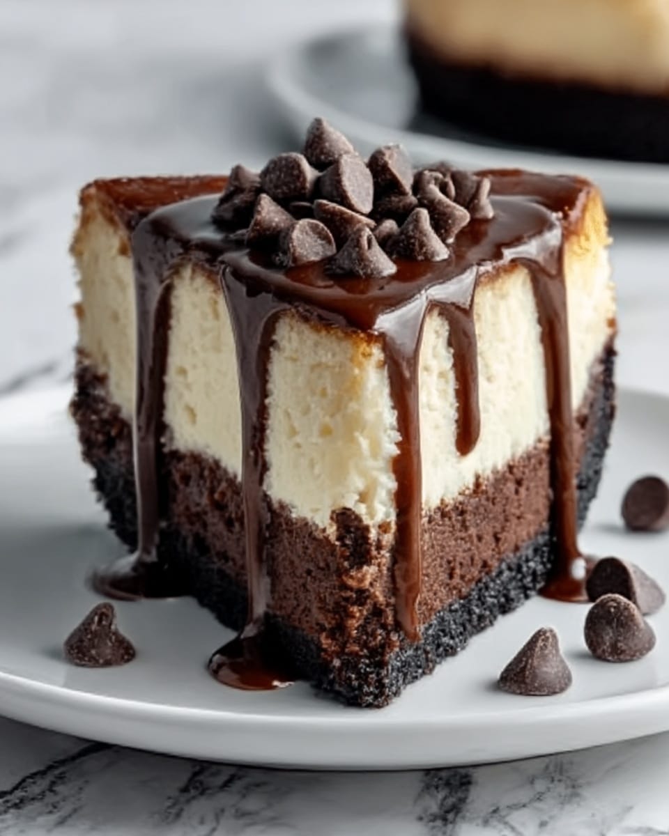 Fudgy Brownie Bottom Cheesecake Recipe - Recipe Image