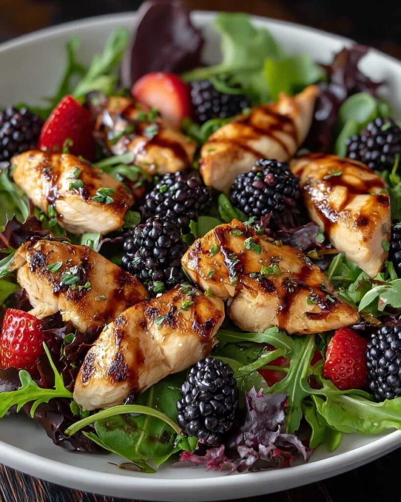 Blackberry Balsamic Grilled Chicken Salad Recipe
