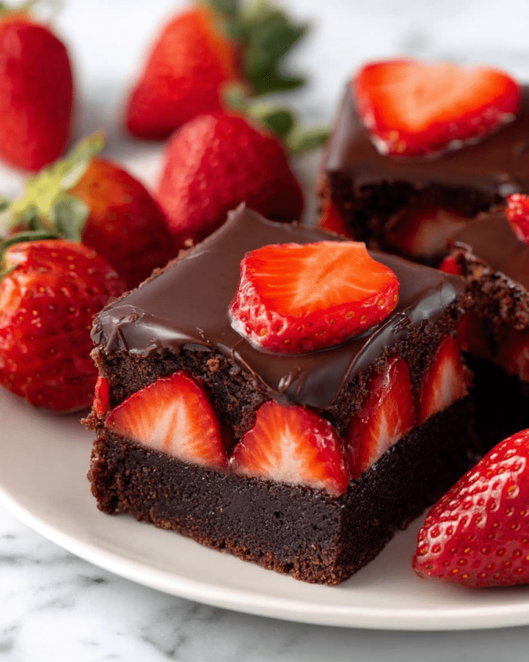 Chocolate Covered Strawberry Brownies Recipe