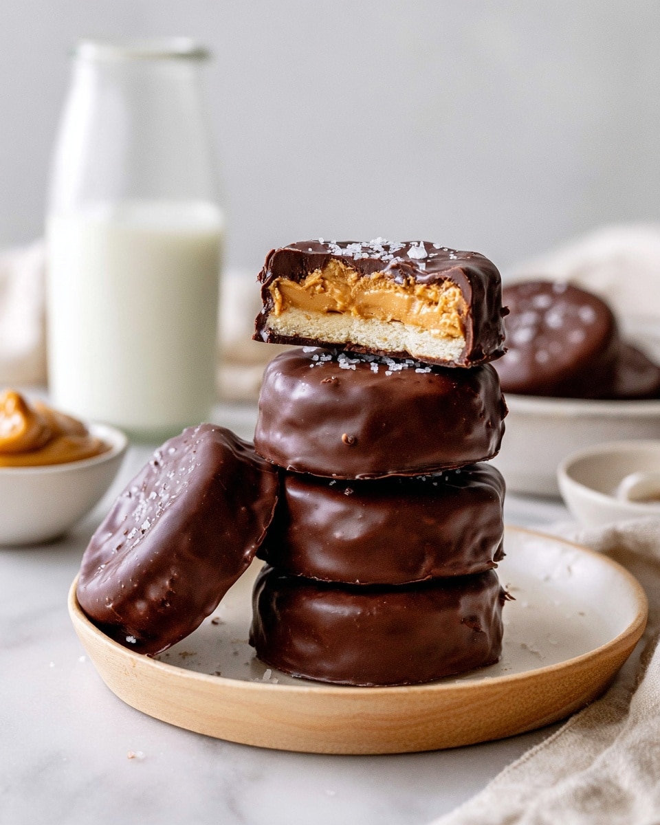 Ritz Cookies with Peanut Butter and Chocolate Dipping Recipe - Recipe Image