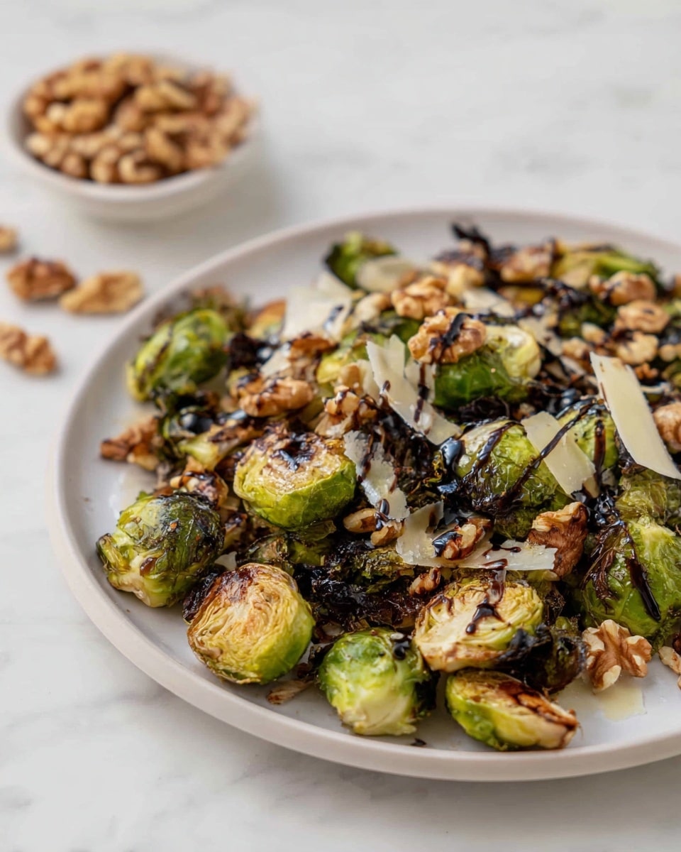 Air Fryer Brussels Sprouts with Balsamic Glaze Recipe - Recipe Image