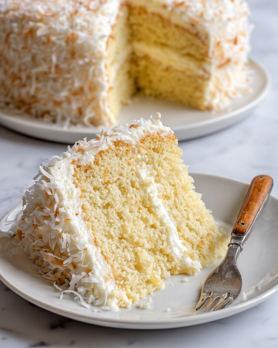 Coconut Cake with Cream Cheese Frosting Recipe