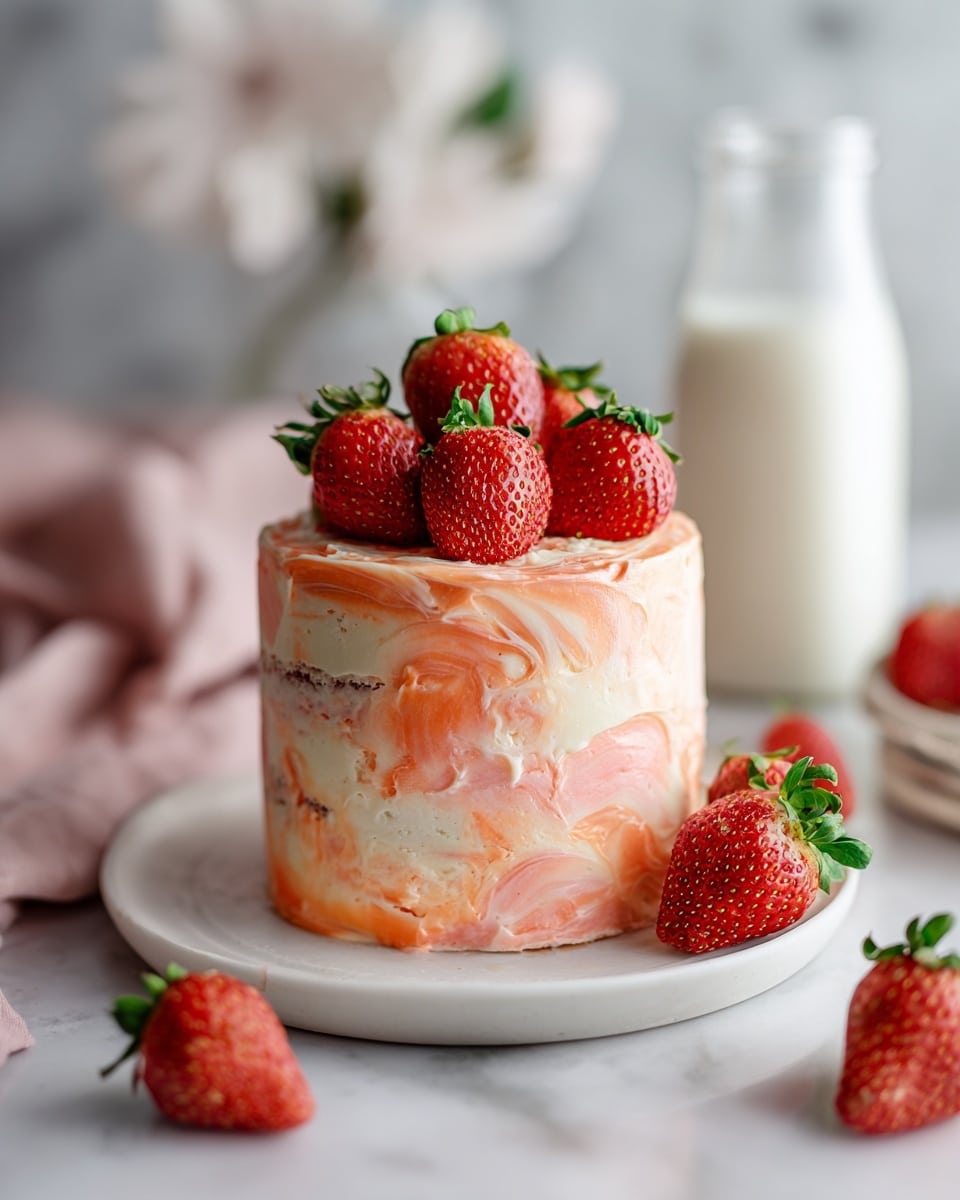 Vegan Gluten Free Strawberry Cake Recipe - Recipe Image