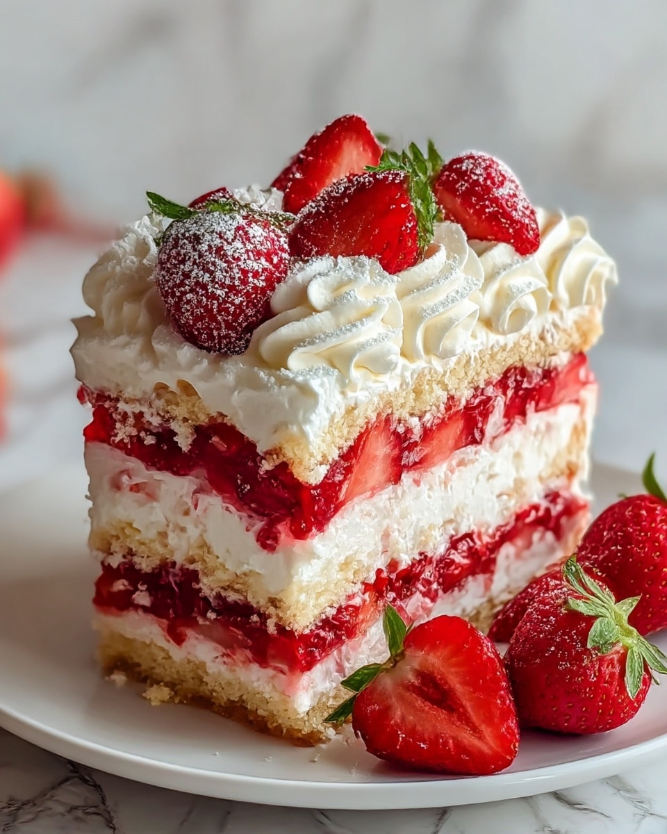 Strawberry Earthquake Cake Recipe - Recipe Image