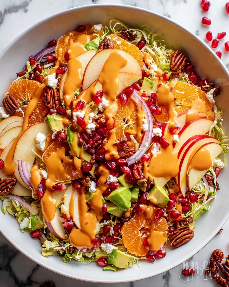 Persimmon Salad with Brussels Sprouts, Apple, Avocado, and Goat Cheese Recipe - Recipe Image